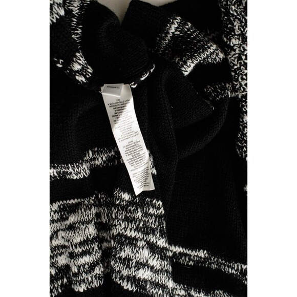 Chico's womens short sleeve knit open cardigan black and white L - Picture 4 of 7